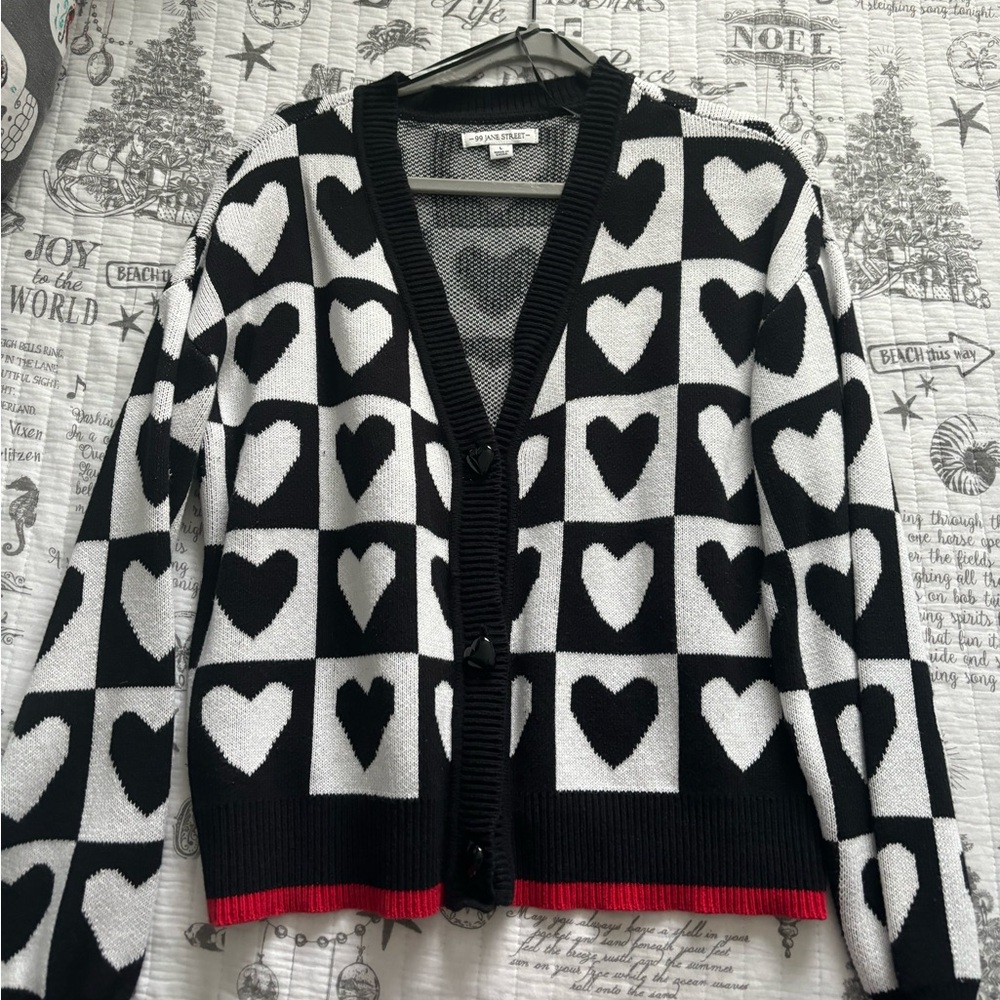 Black and white cardigan